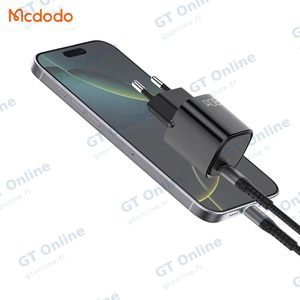 Chargeur Secteur USB-C GaN Mcdodo CH-0082 avec Câble USB-C vers USB-C 30W 1m Noir — vue 2