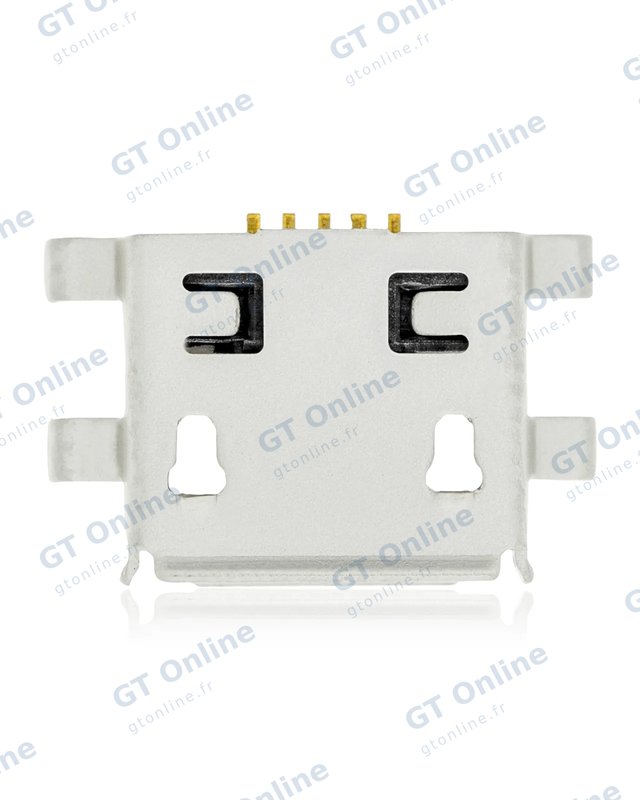 Connecteur de charge à souder — format Micro B, 5 broches, 4 points de fixation (C405)