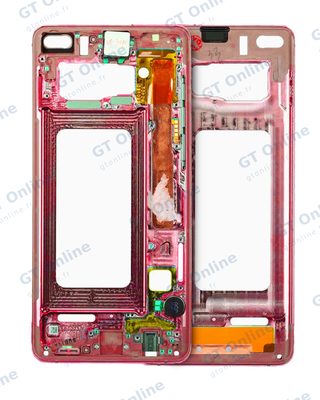 Châssis pour Samsung Galaxy S10 (avec petits composants, rouge Cardinal)
