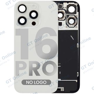 Vitre arrière pour Apple iPhone 16 Pro (sans logo, compatible, White Titanium) — réf. 107082113899