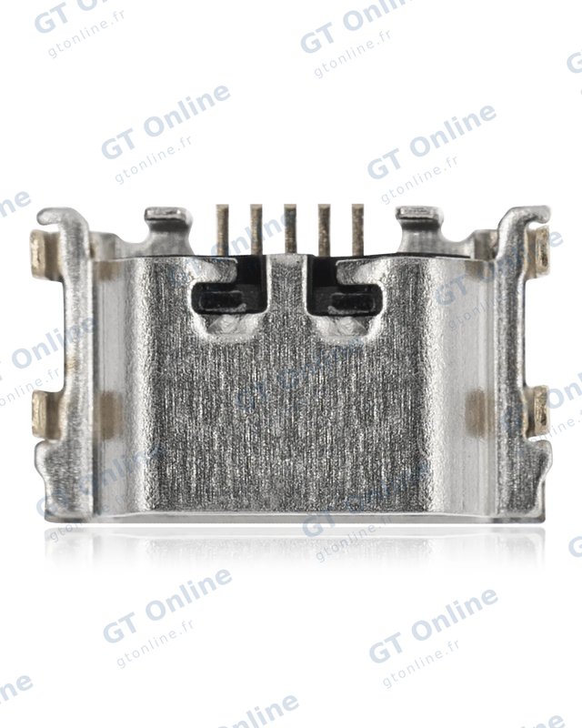 Connecteur de charge à souder — format Micro B, 5 broches, 6 points de fixation (C242)