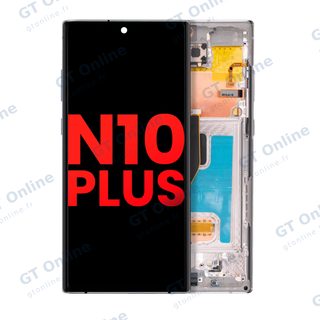 Écran OLED avec châssis pour Samsung Galaxy Note 10 Plus / 5G (Aura Glow / Silver)