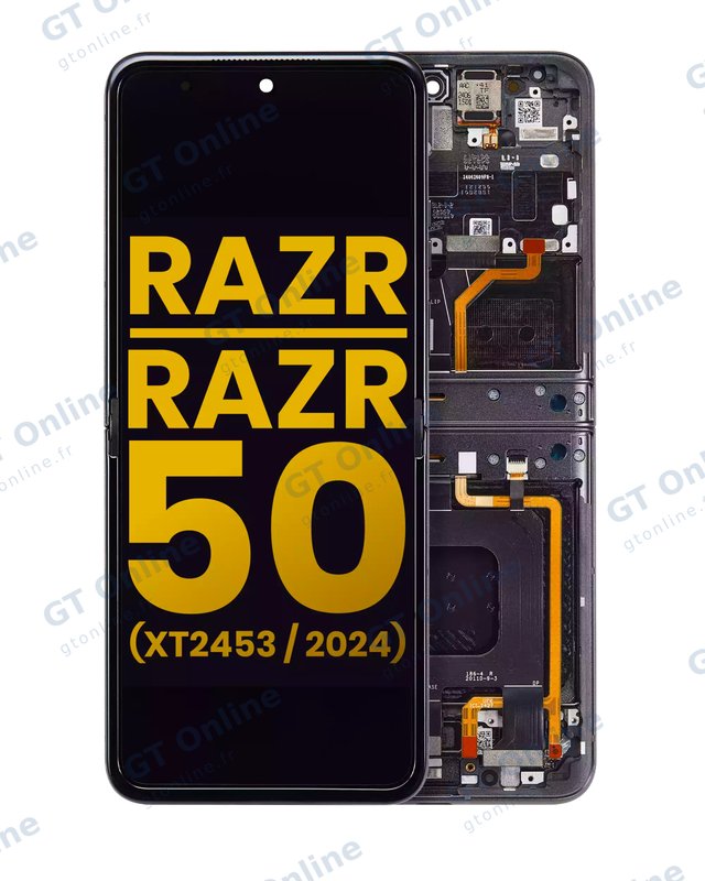 Écran pour Motorola Razr 2024 / Razr 50 (XT2453 / 2024) (reconditionné, Koala Grey)