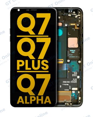 Écran LCD avec châssis pour LG Q7 / Q7 Plus / Q7 Alpha (reconditionné, Aurora Black)