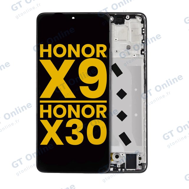 Écran LCD avec châssis pour Honor X9 / Honor X30 / Honor X9 5G (reconditionné, noir minuit)