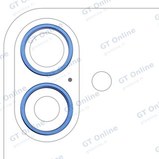 Anneau de contour de caméra arrière pour Apple iPhone 16 / 16 Plus (bleu outremer, lot de 2)