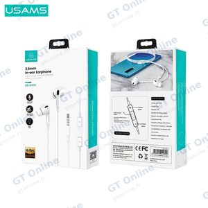 Écouteurs Filaires Jack 3.5mm Usams US-SJ451 3.5mm Blanc — vue 3