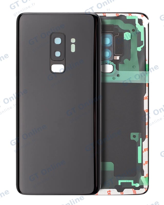 Vitre arrière pour Samsung Galaxy S9 Plus (pack service origine, noir minuit)