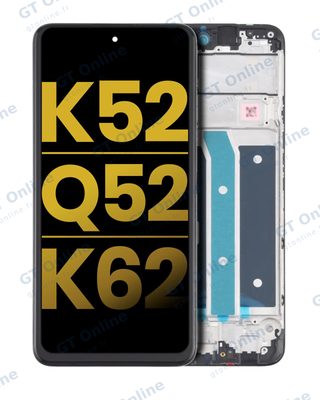 Écran LCD avec châssis pour LG K52 / Q52 / K62 (reconditionné, noir)