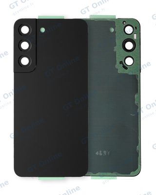 Vitre arrière avec lentilles de caméra pour Samsung Galaxy S22 (pack service origine, noir Phantom) — vue 1