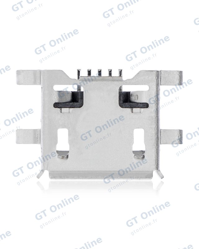Connecteur de charge à souder — format Micro B, 5 broches, 4 points de fixation (C087)