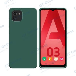 Coque Silicone Compatible pour Samsung Galaxy A03 A035F (#22) Vert Foncé