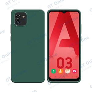 Coque Silicone Compatible pour Samsung Galaxy A03 A035F (#22) Vert Foncé