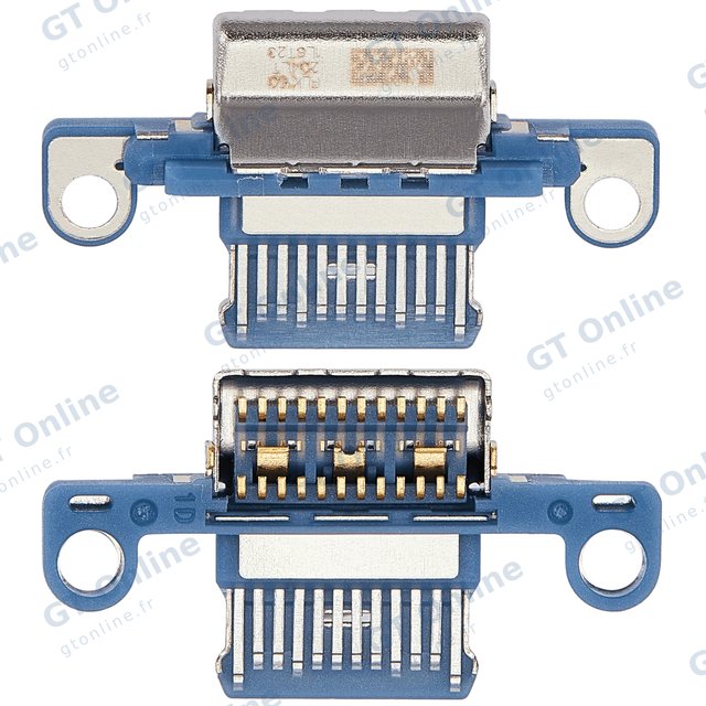 Connecteur de charge nu à souder pour Apple iPad 10 (2022) (soudure requise, bleu, lot de 10)