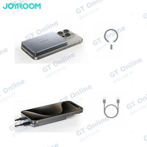 Batterie Externe Power Bank sans Fil Magnétique JOYROOM JR-PBM08 Pro Ultra Fine 10000mAh 22.5W Titane Naturel — vue 4