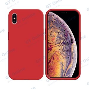 Coque Silicone Compatible pour Apple iPhone X/iPhone XS (#14) Rouge