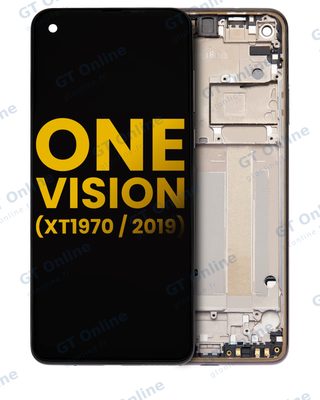 Écran LCD avec châssis pour Motorola One Vision (XT1970 / 2019) (reconditionné, bronze Gradient)