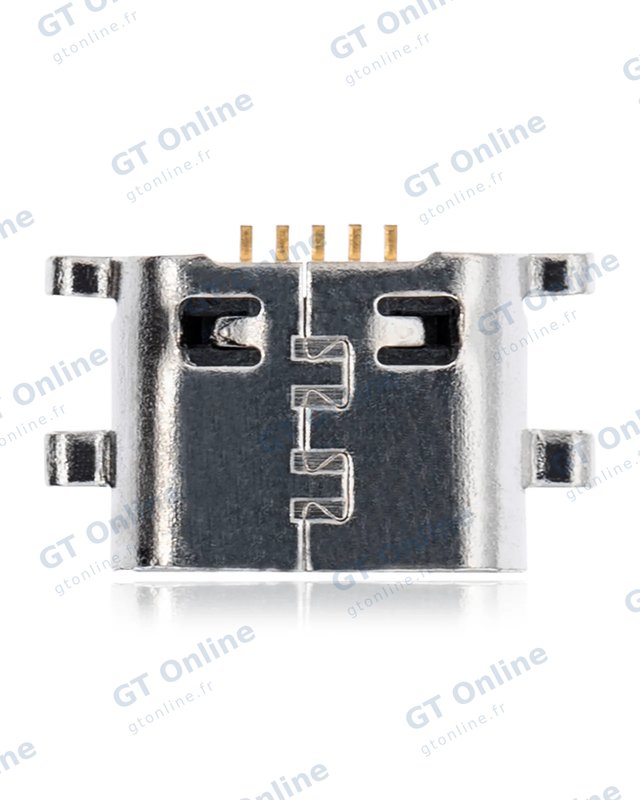 Connecteur de charge à souder — format Micro B, 5 broches, 4 points de fixation (C098)