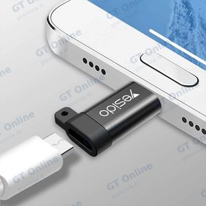 Adaptateur OTG Micro USB Femelle vers USB-C Mâle Yesido GS04 — vue 3