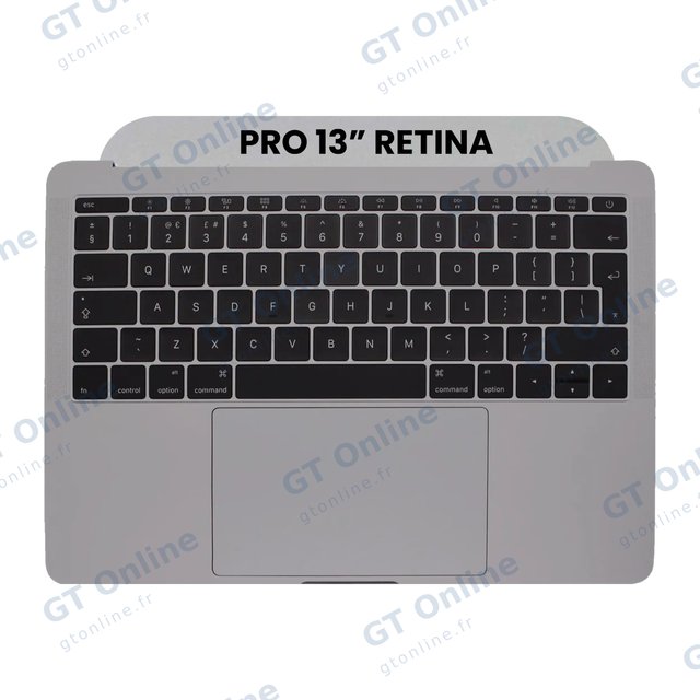 Châssis supérieur avec clavier ISO UK et pavé tactile pour Apple MacBook Pro 13" A1708 (2016) (origine d'occasion, gris sidéral) — réf. 107082052039