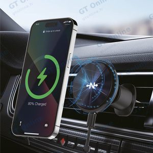 Support Smartphone Chargeur à Induction pour Voiture CONNECT MC-SV15W02 15W Noir — vue 2