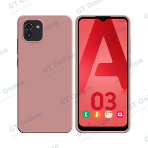 Coque Silicone Compatible pour Samsung Galaxy A03 A035F (#17) Rose