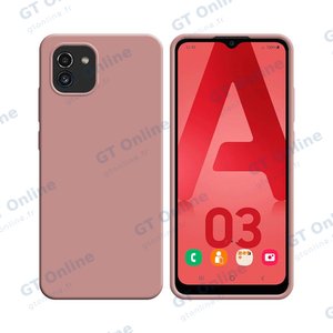 Coque Silicone Compatible pour Samsung Galaxy A03 A035F (#17) Rose