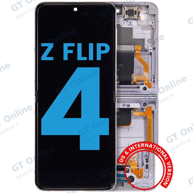 Écran OLED intérieur avec châssis pour Samsung Galaxy Z Flip 4 5G (F721) (version US & internationale, compatible, Bora Purple)