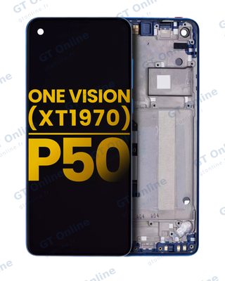 Écran LCD avec châssis pour Motorola One Vision (XT1970 / 2019) / P50 (reconditionné, Sapphire Gradient)
