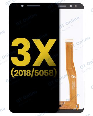 Écran LCD sans châssis pour Alcatel 3x (5058 / 2018) (reconditionné, toutes couleurs)