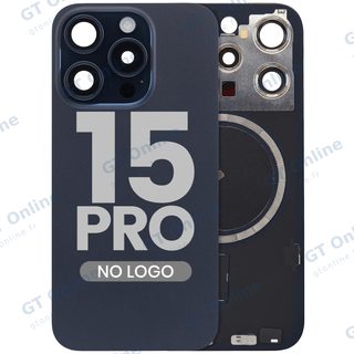 Vitre arrière pour Apple iPhone 15 Pro (sans logo, compatible, Blue Titanium) — réf. 107183138947