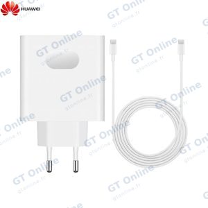 Chargeur Secteur USB-C Huawei 65W avec Câble USB-C vers USB-C (1,8m) Bulk HW-2002325EPO Blanc