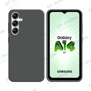 Coque Silicone Compatible pour Samsung Galaxy A14 5G A146P/Galaxy A14 4G A145 (#5) Gris
