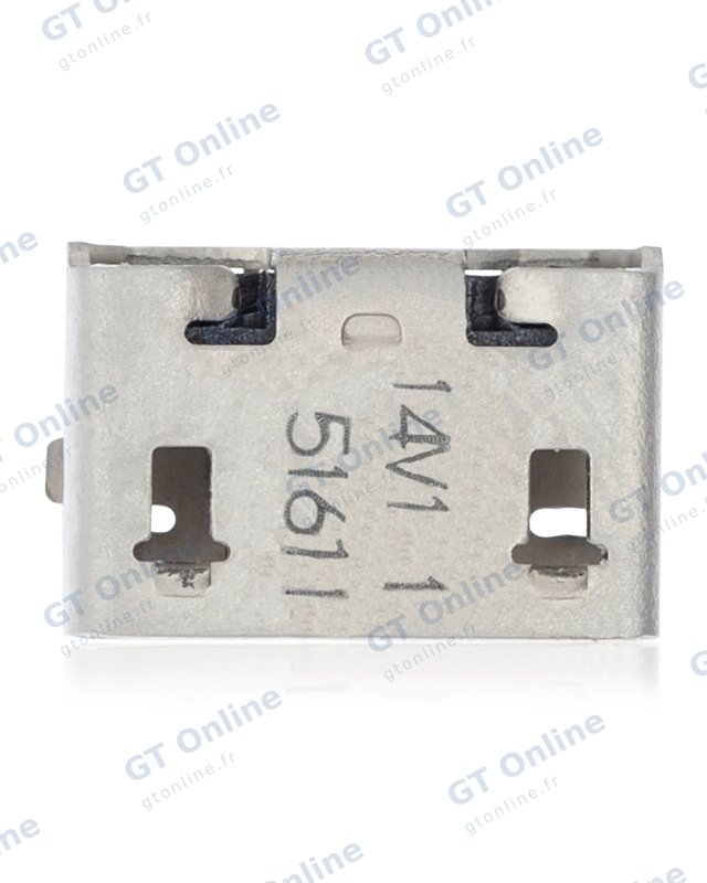 Connecteur de charge à souder — format Micro B, 5 broches, 2 points de fixation (C038)