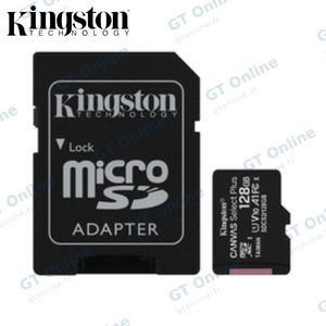 Carte Mémoire Kingston + Adaptateur SDCS2/128GB SD CARD 128GB Canvas Select Plus MicroSDXC 100MB/s