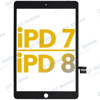 Vitre tactile pour Apple iPad 7 (2019) / iPad 8 (2020) (premium, noir)