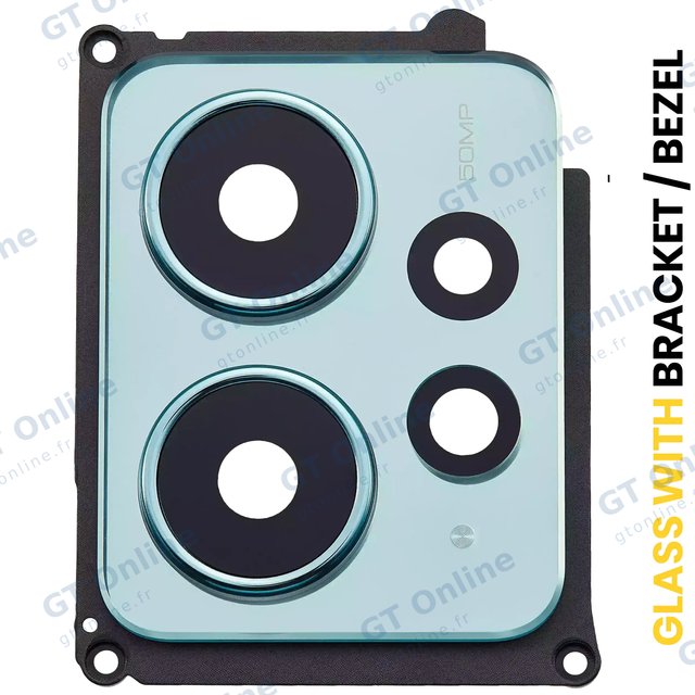 Lentille de caméra arrière avec support et anneau pour Xiaomi Redmi Note 12 4G (Mint Green)