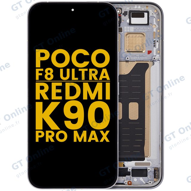 Écran OLED avec châssis pour Xiaomi Poco F8 UItra / Redmi K90 Pro Max (reconditionné, Denim Blue)