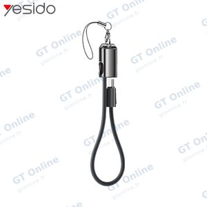 Câble Data USB-C vers USB-C Yesido CA177 Porte Clé Charge Rapide 60W Noir