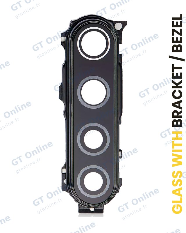 Lentille de caméra arrière avec support et anneau pour Xiaomi Redmi Note 8T (noir sidéral)