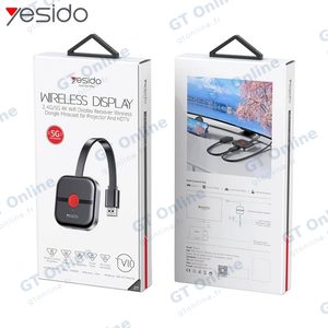 Récepteur d'Affichage Wifi Yesido TV10 5G 4K Dongle HDMI sans Fil Miracast pour Projecteur et TVHD Noir — vue 3