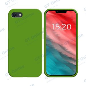 Coque Silicone Compatible pour Apple iPhone 7/iPhone 8/iPhone SE (2nd Gen)/iPhone SE (3e Gen) (#31) Vert Clair