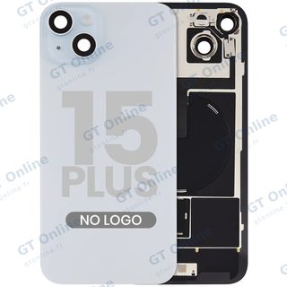 Vitre arrière pour Apple iPhone 15 Plus (sans logo, bleu) — réf. 107082130566