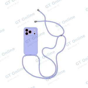 Coque Silicone avec Cordon Apple iPhone 17 Pro (#04) Violet