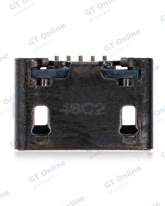 Connecteur de charge à souder — format Micro B, 5 broches, 4 points de fixation (C137)