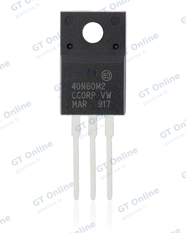 Transistor à canal N 40N60M2 pour alimentation Sony PlayStation 5 (TO-220F, 650 V) (soudure requise)