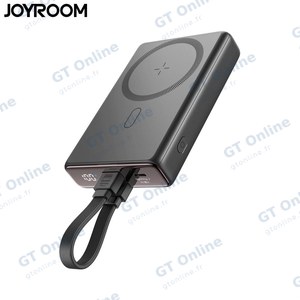 Batterie Externe Power Bank Sans Fil Magnétique JOYROOM JR-PBM01 10000mAh 20W (avec Câble Lightning vers Type-C) Noir