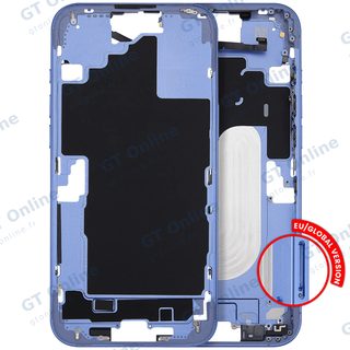 Châssis pour Apple iPhone 16 Plus (version EU, compatible premium, bleu outremer)