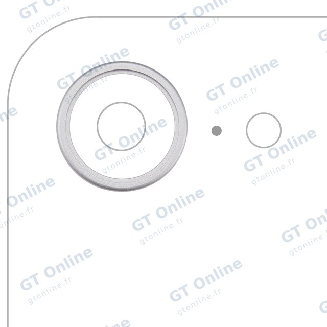 Anneau de contour de caméra arrière pour Apple iPhone 16e / 17e (blanc, lot de 10)