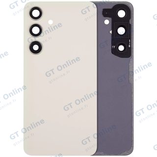 Vitre arrière pour Samsung Galaxy S24 5G (sans logo, compatible premium, Amber Yellow)